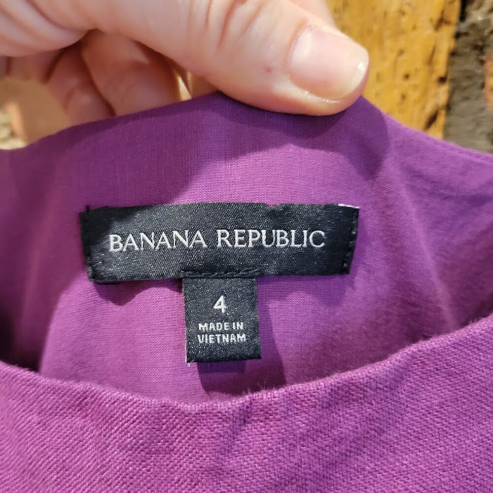 Banana Republic Magenta Sleeveless Square-Neck Mini Dress - Picture 4 of 4